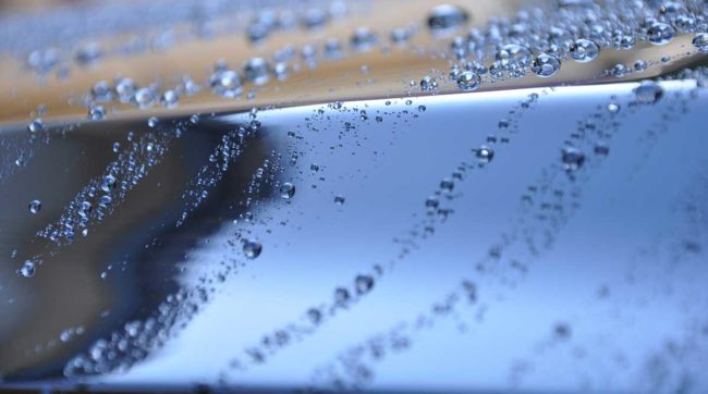 ceramic coating water beads on paint