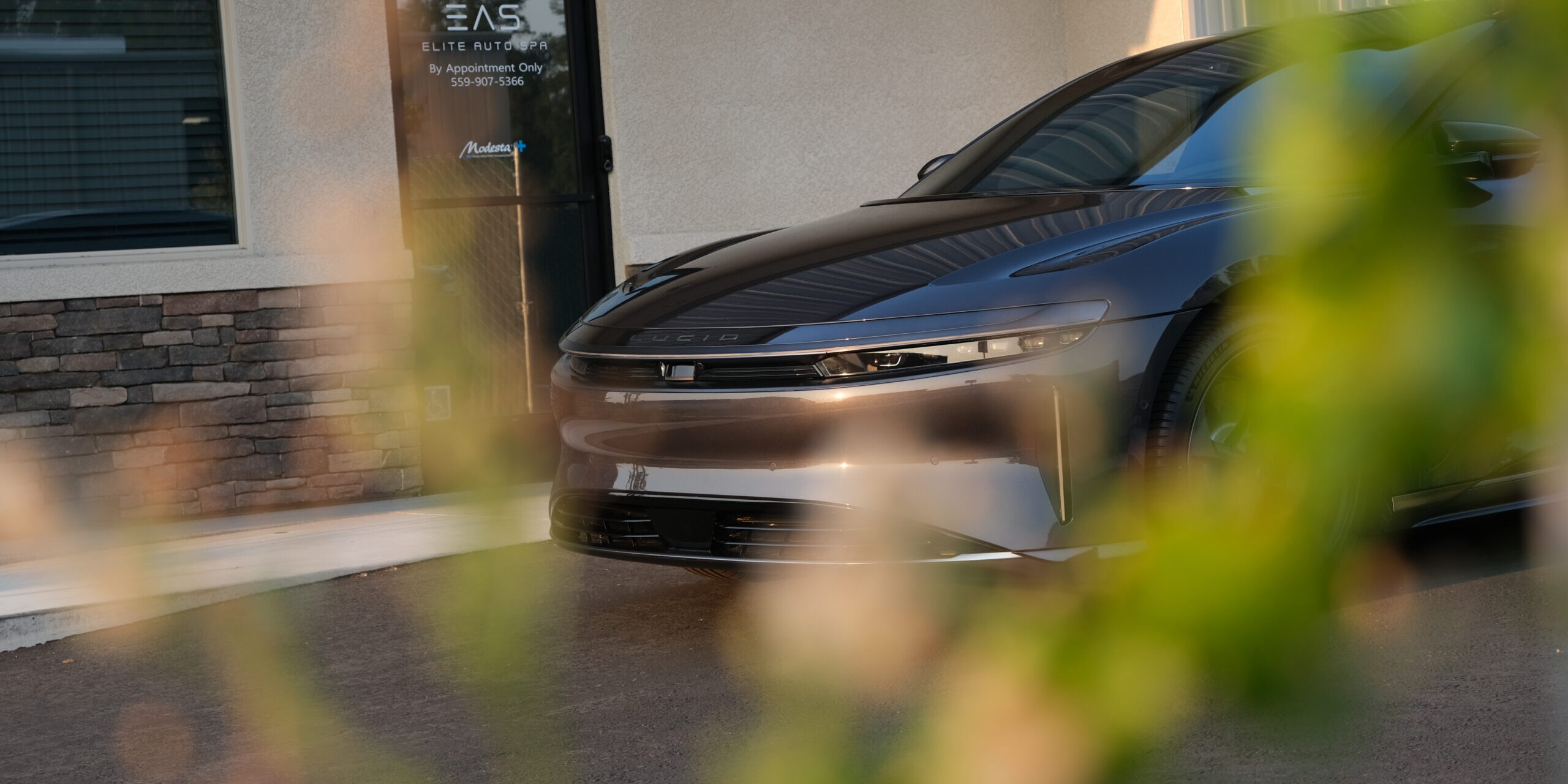 front view of lucid air
